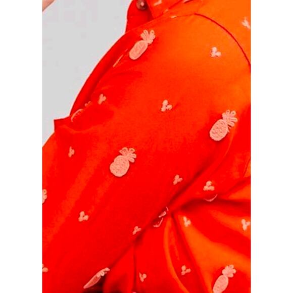 Anthropologie Maeve Classic Embroidered Pineapple Buttondown Shirt - Picture 10 of 11